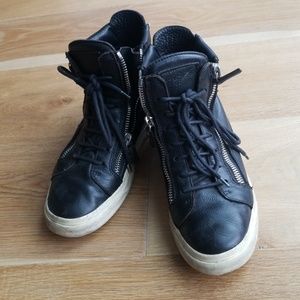 Giuseppe Zanotti high-tops black leather zipper
